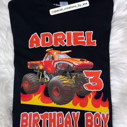 Personalized Monster Truck El Toro themed birthday shirt 🔥