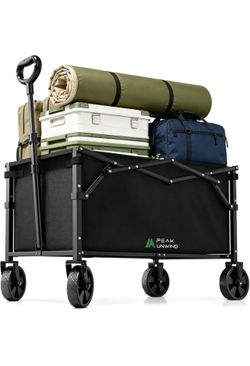 Folding Wagon Cart with Wheels, 220LBS Utility Heavy Duty Wagons Carts
Lightweight foldable wagon cart,Collapsible Wagon with 360° All-Terrain Wheels,