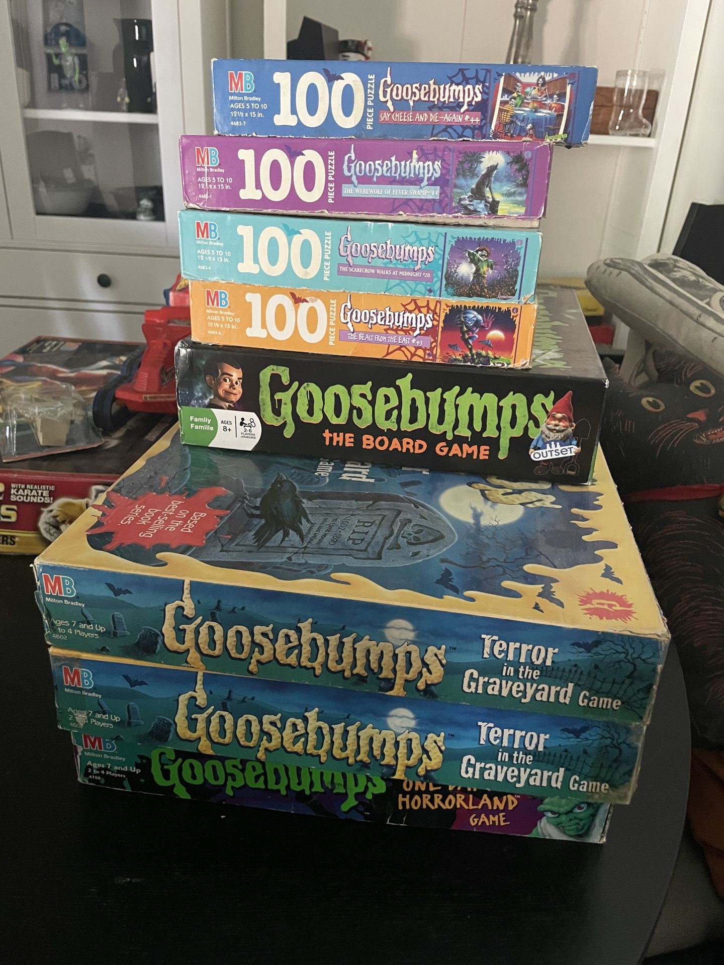 Vintage goosebumps board games puzzles