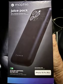 Mophie Juice Pack Slim Protected, Charging Case For Iphone 15 Pro Max