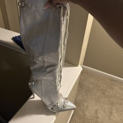 Silver Sparkle Boots