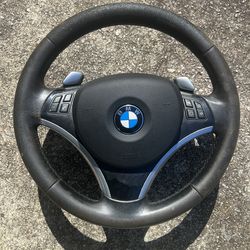 2008-2013 BMW 128i 135i 328i 335i X1 Steering Wheel With Airbag And Shift Paddles OEM