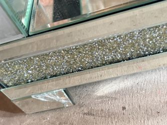 Mirrored Coffee Table with Crystal Detail