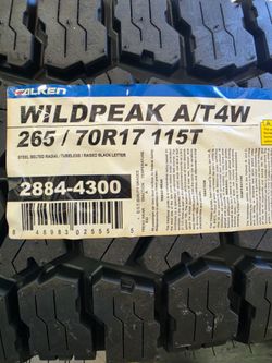 Each Falken 265/70R17 Wildpeak AT4W 265-70-17