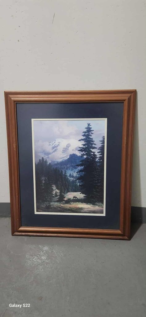 framed art print titled "Quiet Grandeur" by the Texas artist Dalhart Windberg. 