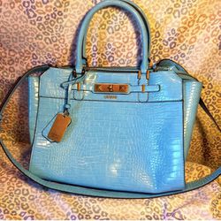 New Blue GUESS Tote Bag Purse Crossbody Large MSRP $158 Raffie 