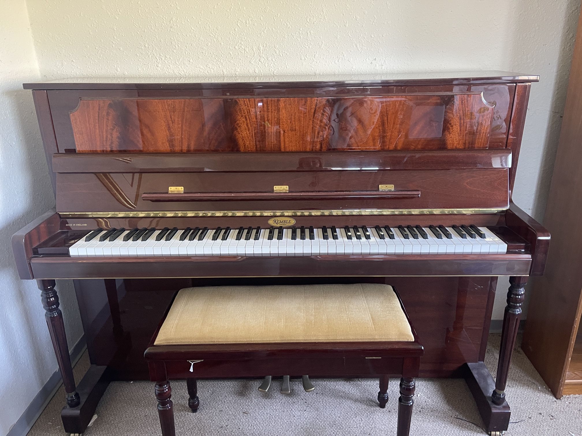 Kemble Cherrywood Upright piano