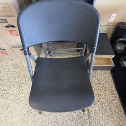 Set Of 6 Folding Chairs Black 