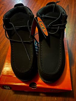 Lugz Black Lace-Up Boots with Tags size 8.5 W