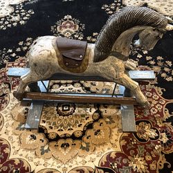 19th century, rocker glider horse