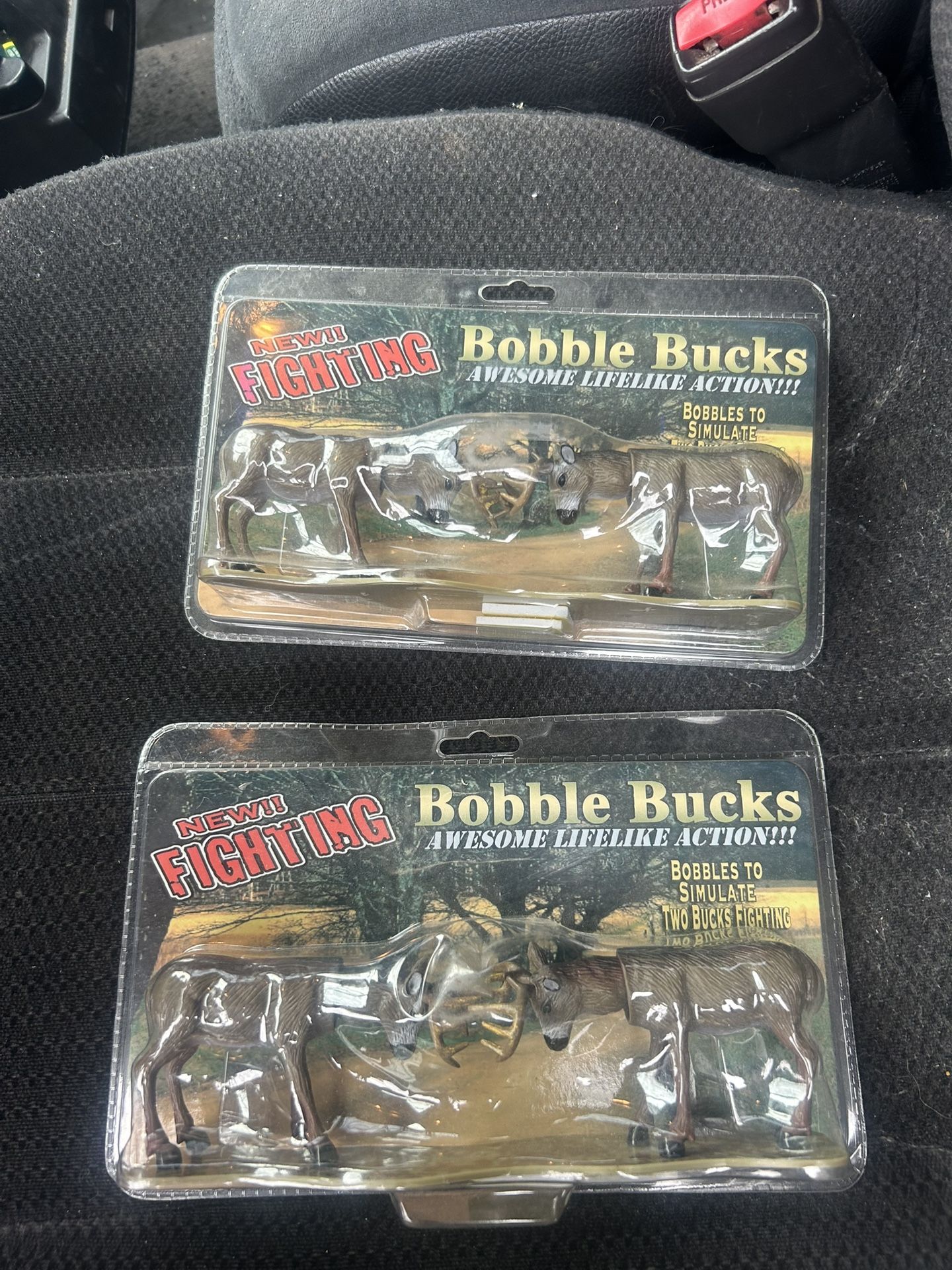 Vintage Bobble head Bucks Fighting Truck Dash Lifelike New in Box Bobble Bucks