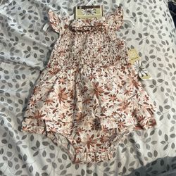 Baby Dress Brown Floral Size 24 Months