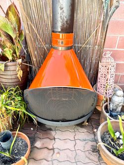 Indoor Outdoor Iconic MCM Freestanding Fireplace by Preway Home Patio Cabin OBO