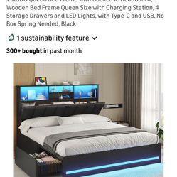 MAKE OFFER! MOVING! QUEEN BED FRAME - MUST PICK UP