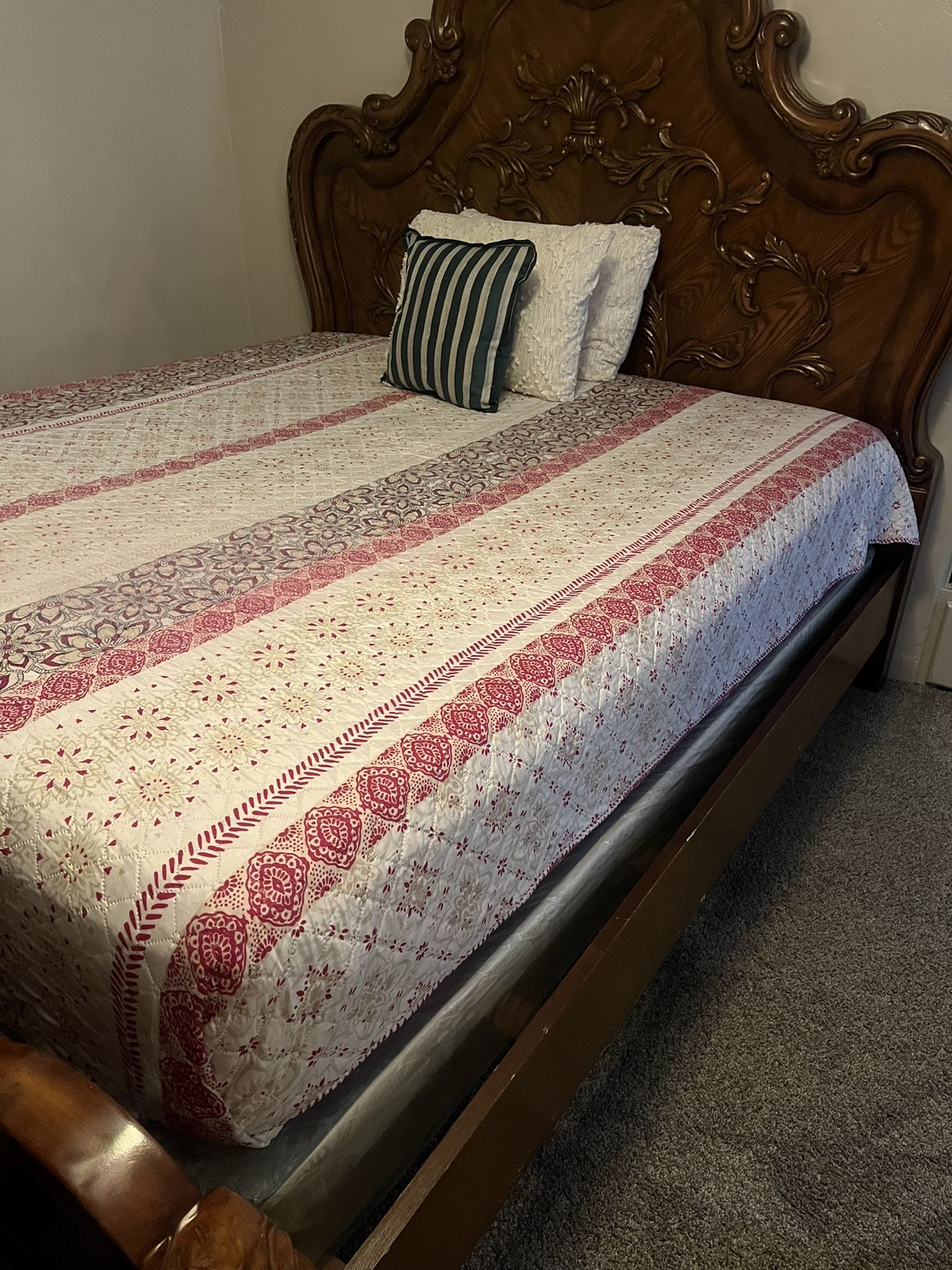 Cal king Bed With Mattress 