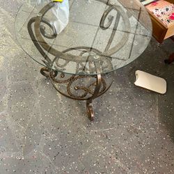 Round Glass Top End Tables - 2