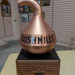 Vintage Bushmills Copper Whiskey Distillery Still Display Advertising Decor
