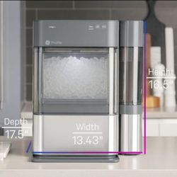 GE Profile Opal 24 lb Portable Nugget Ice Maker in Stainless Steel, with Side Tank, and WiFi