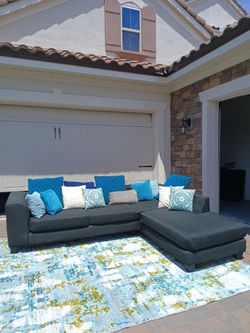 Grey L shaped Sectional Sofa