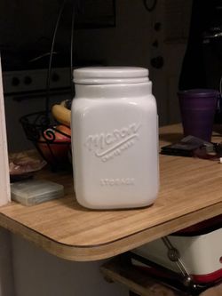 White Mason Canister