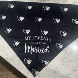 New Extra Large Reversible, Dog Bandanna…My Parents Are Getting Married 