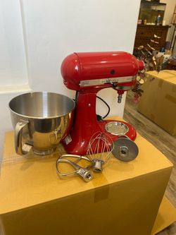 KitchenAid Artisan Stand Mixer 5-Qt Red With Attachments KSM150PS