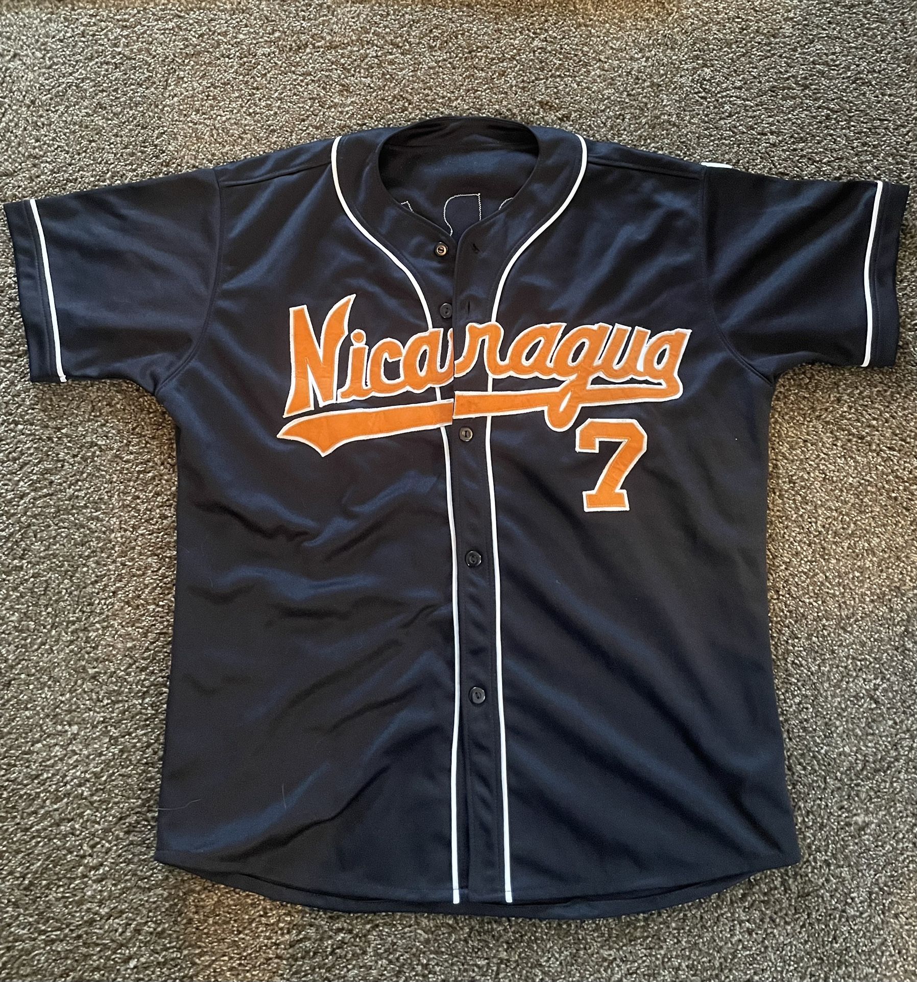 Nicaragua Mens Baseball Jersey M/L