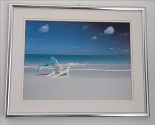 Framed (Metallic Silver) Double Matted Artwork Print 20.5"x16.5" - By the Sea by David Stoecklein