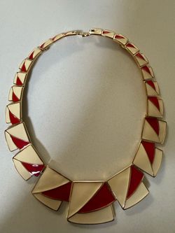 Vintage Trifari Kunio Matsumoto Enamel Necklace