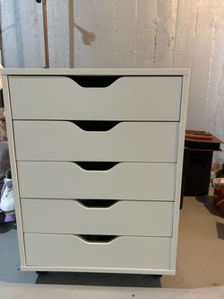Alex Style 5-Drawer Storage Unit White