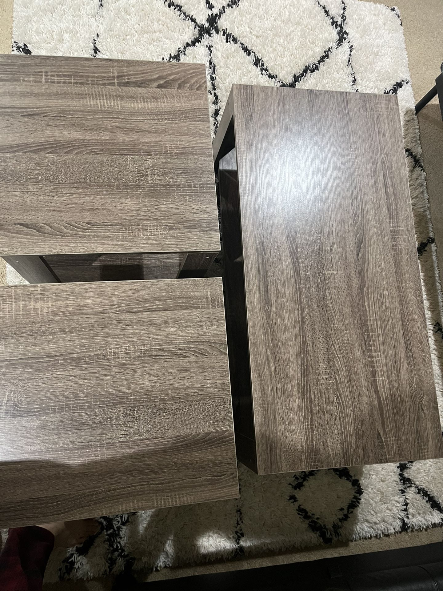 Three Set Coffee Table And Side Table