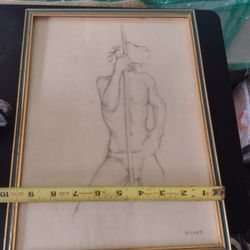 small pencil wall art framed 