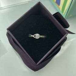 Pandora Infinite 14k White Gold Lab-grown Diamond Ring