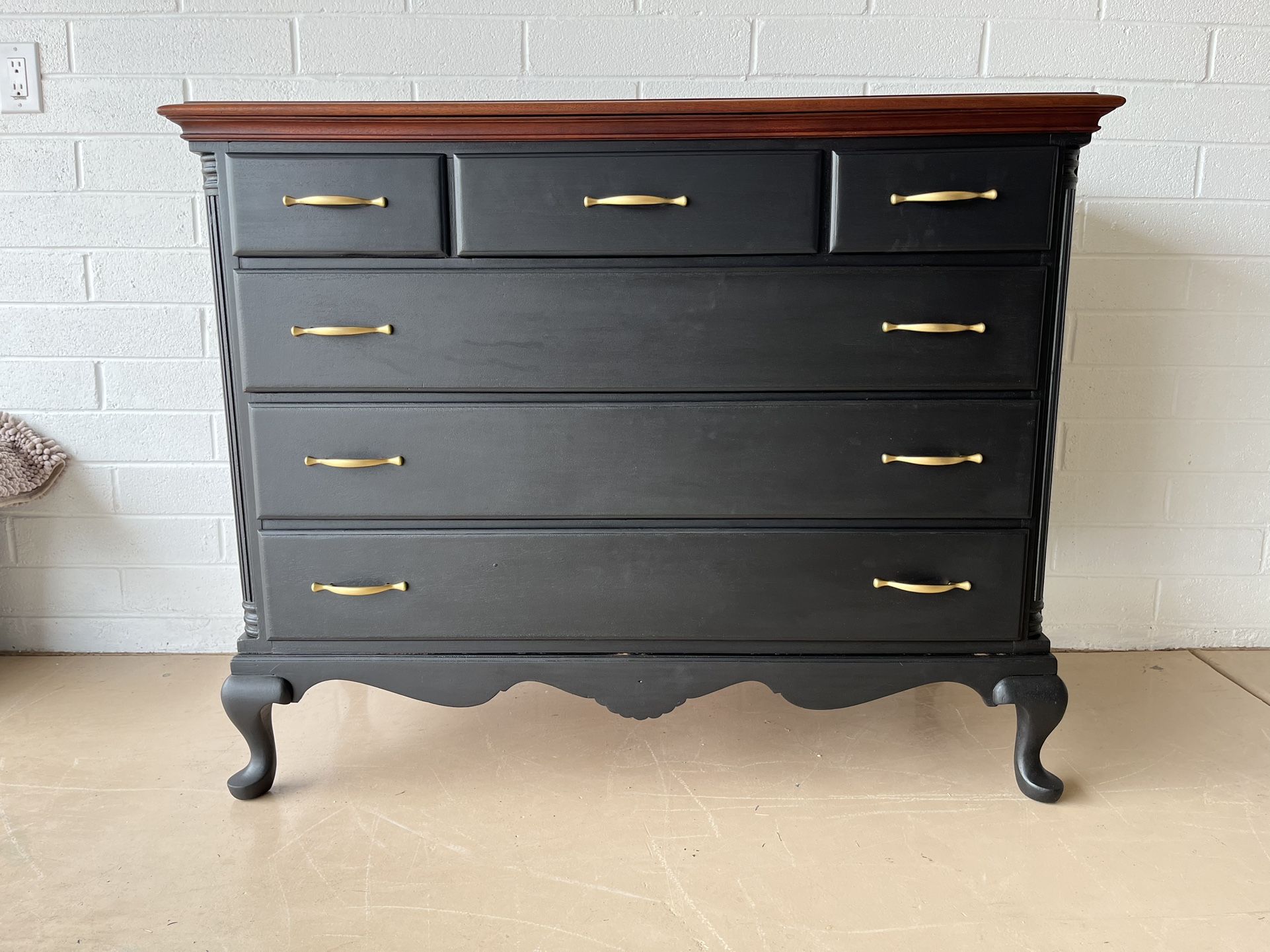 Vintage Black Dresser