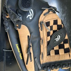 Rawlings Right Handed Glove Ss 14 Br 14 Inch Leather Palm Excellent Condition