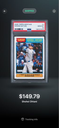 2025 Topps Heritage Shohei Ohtani PSA 10 #1