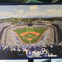 Dodgers stadium two side picture frame with stand