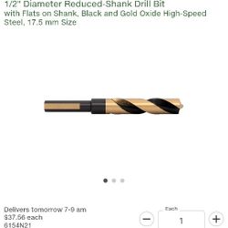 1/2 Diameter Reduced Shank Drill Bit