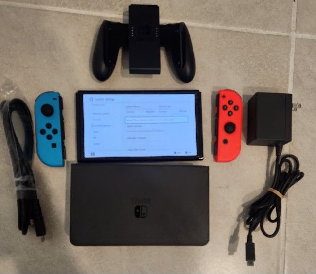 Nintendo Switch OLED Model 512GB - Black/Neon Red/Neon 