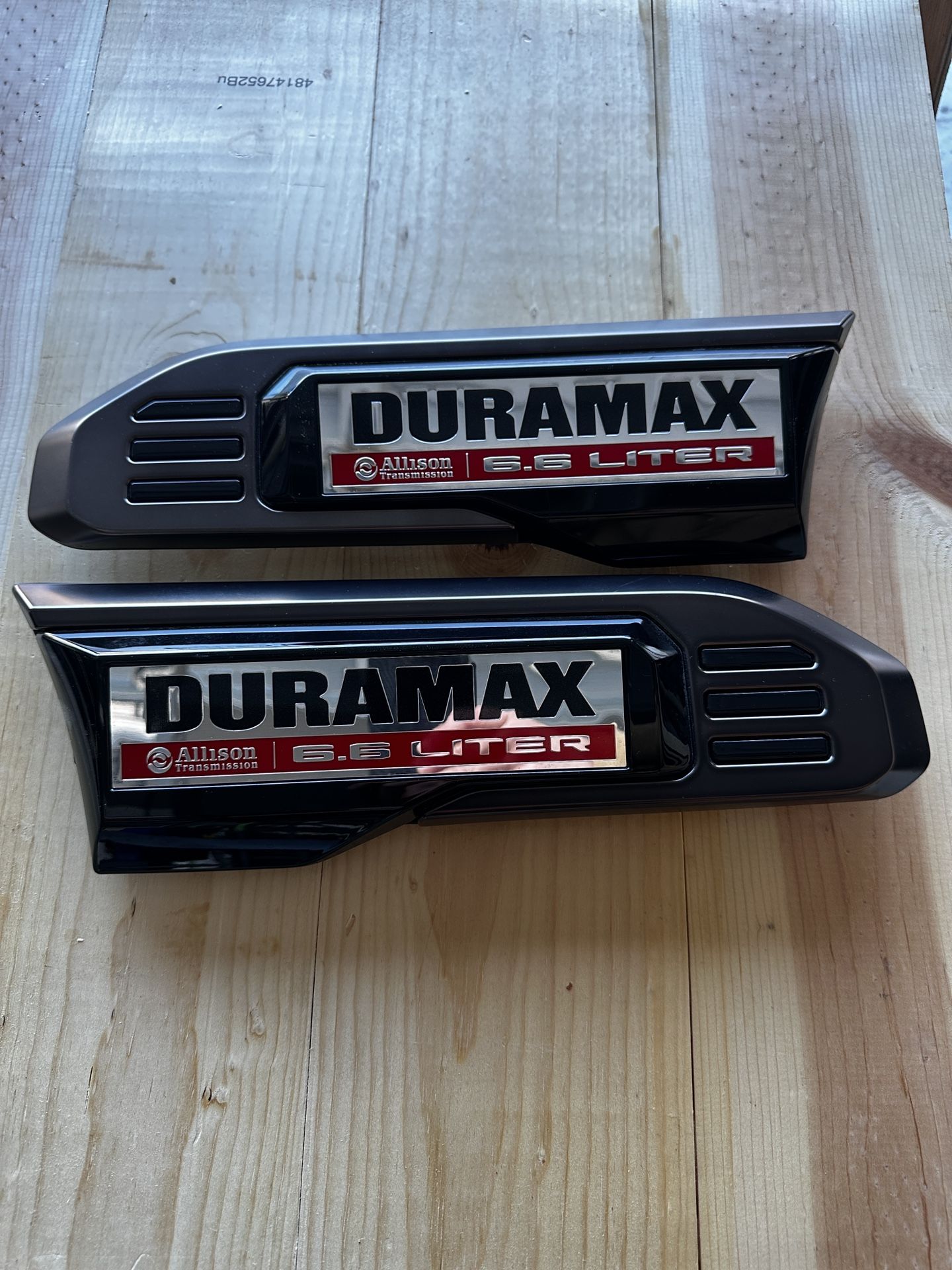 GMC front fender W/ Alison 6.6L Duramax emblem