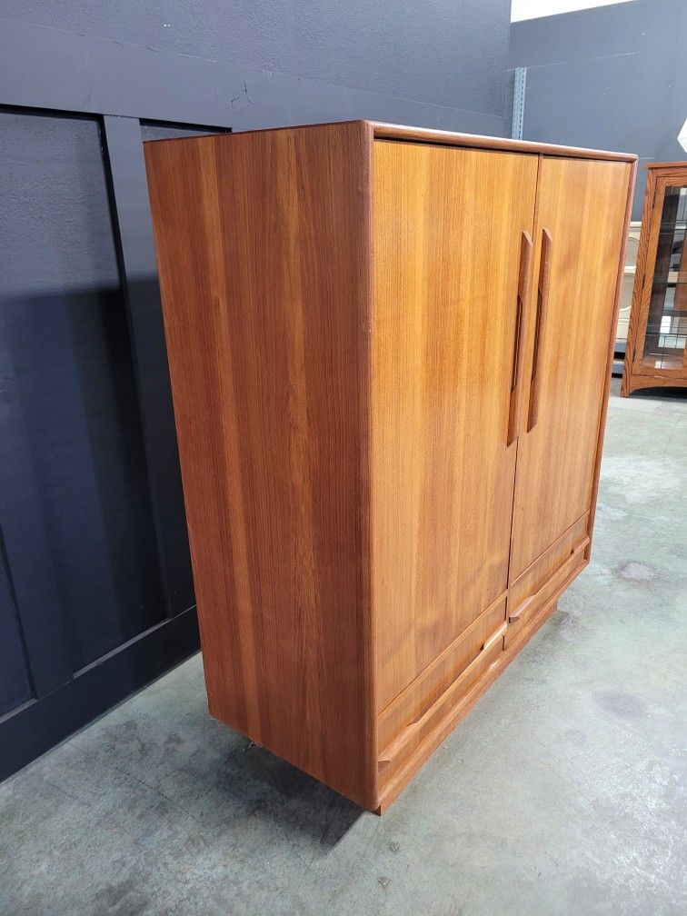 Danish Teak Mid Century Cabinet Collectibles & Art