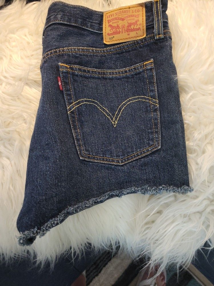 Levis Denim 5 Button 501 Shorts