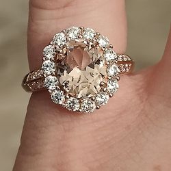 Morganite Gold Fashion Ring 