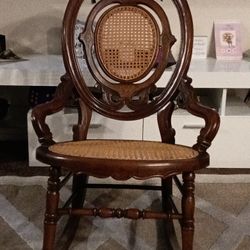 Late 19th Century Antique Victorian Rocking Armchair