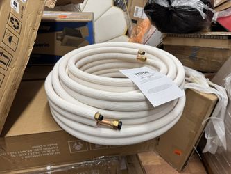 50FT Mini Split Line Set, 3/8" & 5/8" O.D Copper Pipes