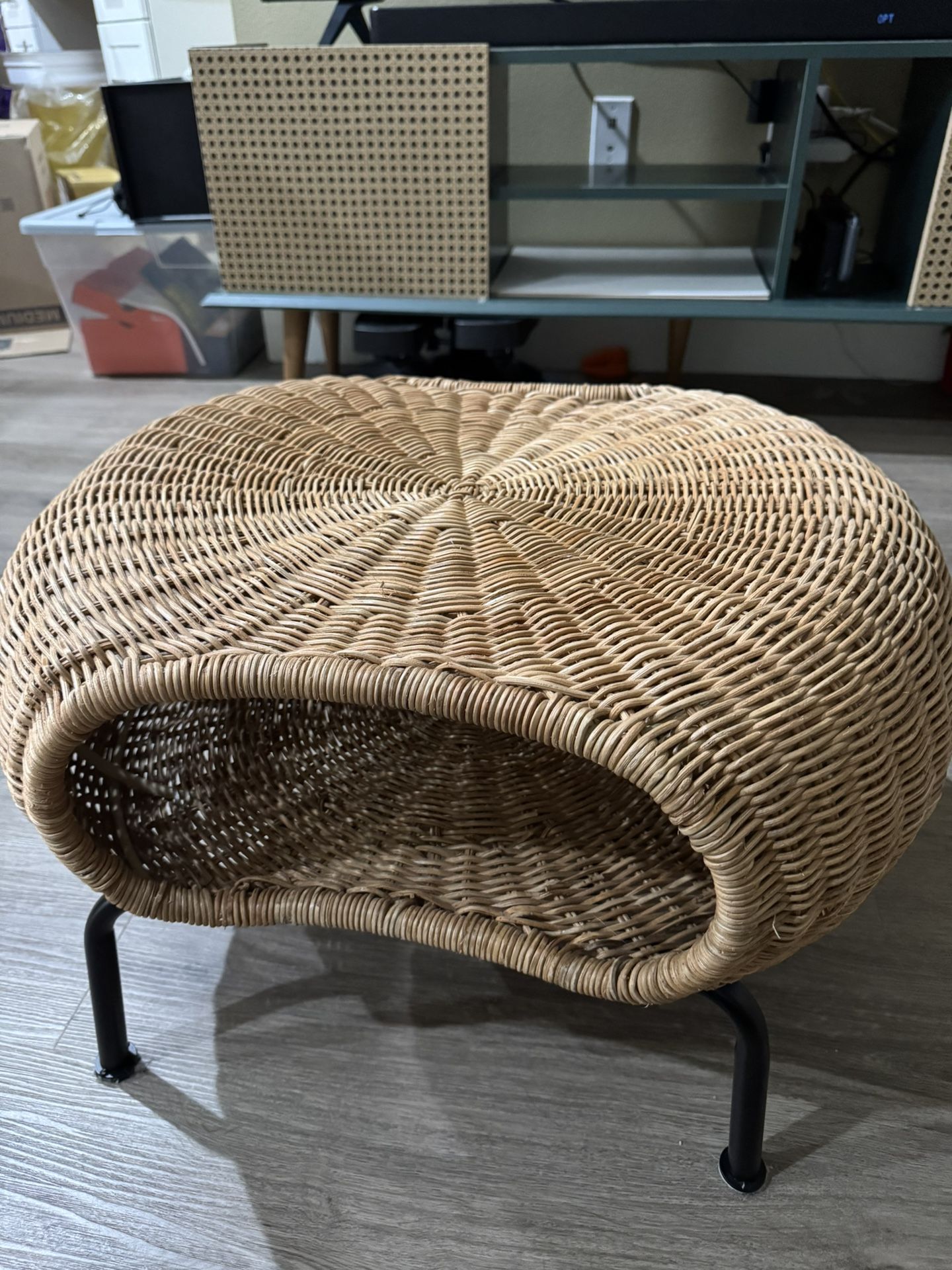 IKEA Ottoman Rattan Side Table / Stool