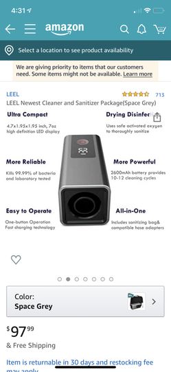 LEEL Newest Cleaner and Sanitizer Package(Space Grey)