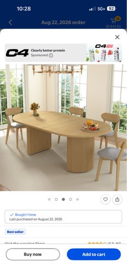 Weselon Extendable Oak Dining Table – New Open Box