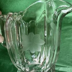 Etched Glass Creamer 