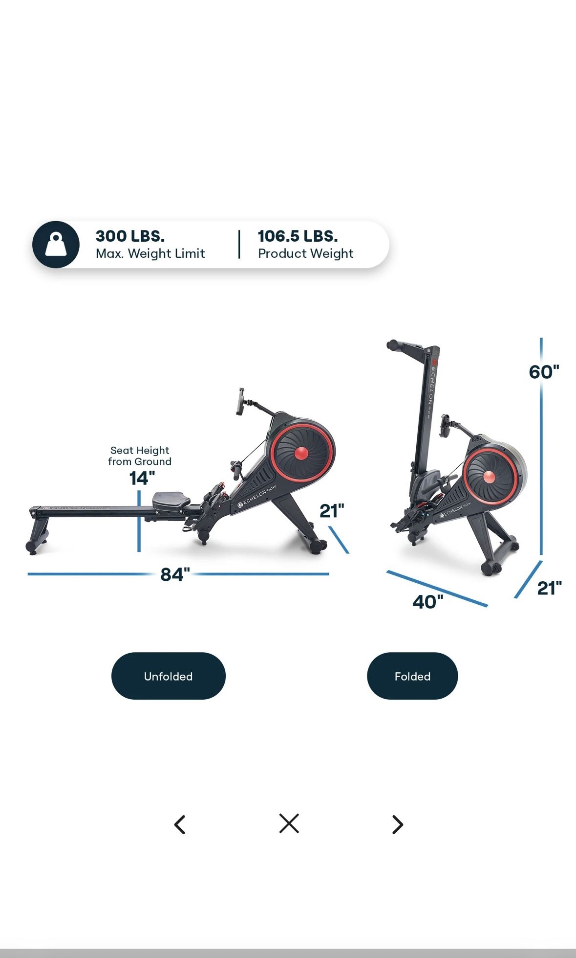 Echelon Row Machine - Gym Equipment